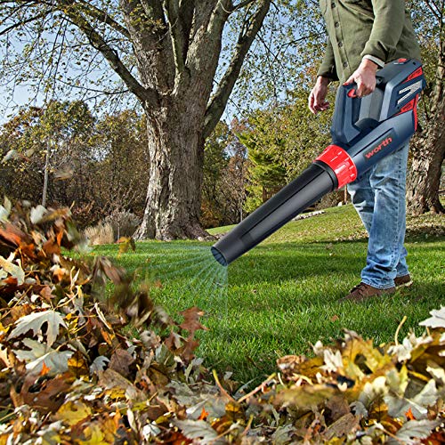 WORTH Cordless Leaf Blower - 84v Leaf Blower with Lithium-ion Batt...