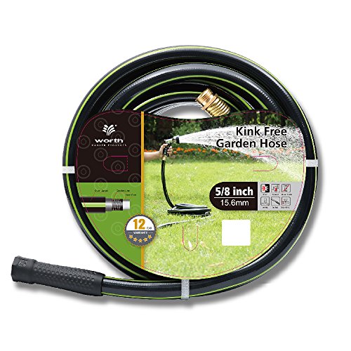 Worth Garden 5/8 x 50 50 FEET Kink Free Watering Garden Hose, ...