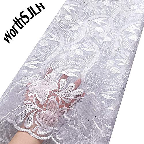 WorthSJLH African Lace Fabric 2019 Cord Nigerian Lace Fabric Weddi...