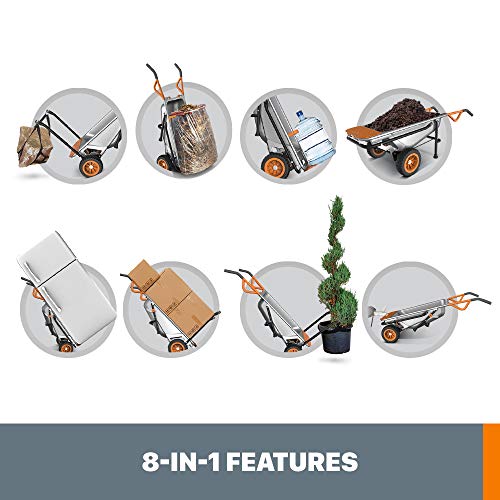 WORX Aerocart 8-in-1 Wheelbarrow / Yard Cart / Dolly