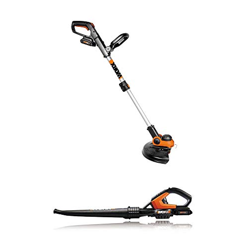 WORX Outdoor Tool Package with 12 Inch 20 Volt Li-Ion Cordless Str...