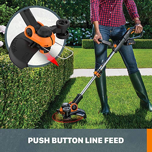 Worx WG163.8 GT 3.0 20V PowerShare 12 Cordless String Trimmer & E...
