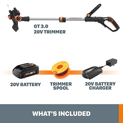 WORX WG163 GT 3.0 20V PowerShare 12 Cordless String Trimmer & Edg...