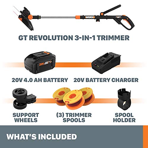 Worx WG170.3 GT Revolution 20V PowerShare 12 Grass Trimmer/Edger/...