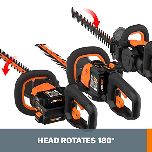 WORX WG284 40V Power Share Cordless 24 Hedge Trimmer 2x20V Batte...