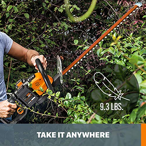 WORX WG284 40V Power Share Cordless 24 Hedge Trimmer 2x20V Batte...