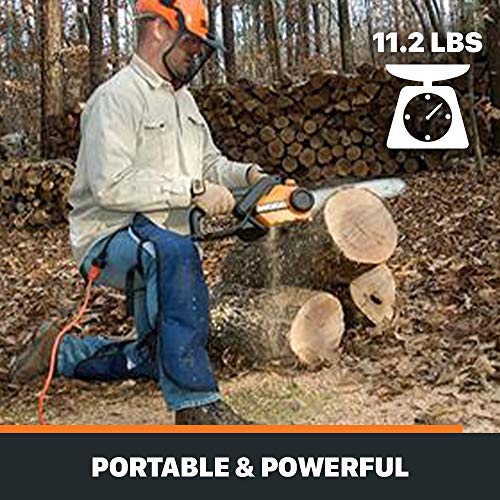 WORX WG304.2 Saw 18-Inch 15.0 Amp Electric Chainsaw with Auto-Tens...