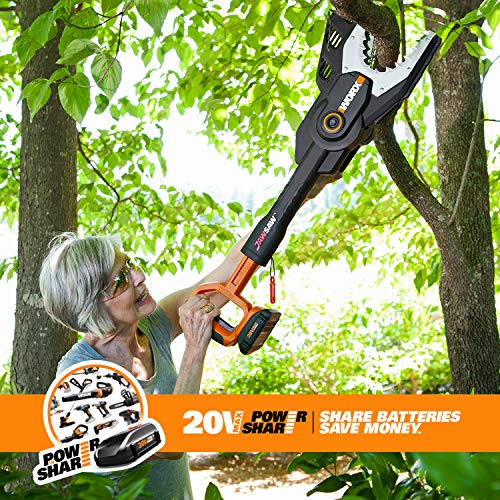 WORX WG320 20V Power Share Cordless 6-inch JawSaw Chainsaw with Au...