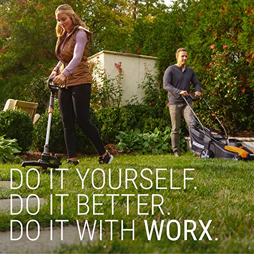WORX WG430 13 Amp Foldable Bladeless Electric Leaf Mulcher, Red