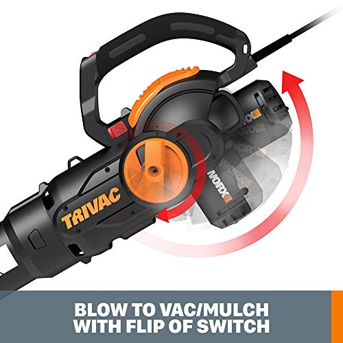 WORX WG512 Trivac 2.0 Electric 12-amp 3-in-1 Vacuum Blower/Mulcher...