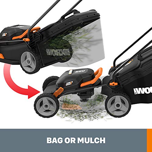 Worx WG743 40V PowerShare 4.0Ah 17 Lawn Mower w/ Mulching & Intel...