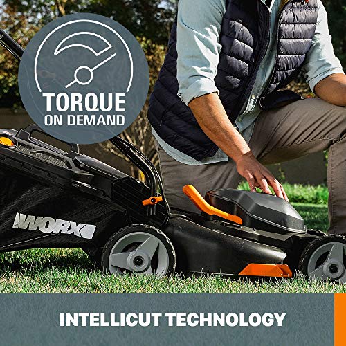 Worx WG743 40V PowerShare 4.0Ah 17 Lawn Mower w/ Mulching & Intel...