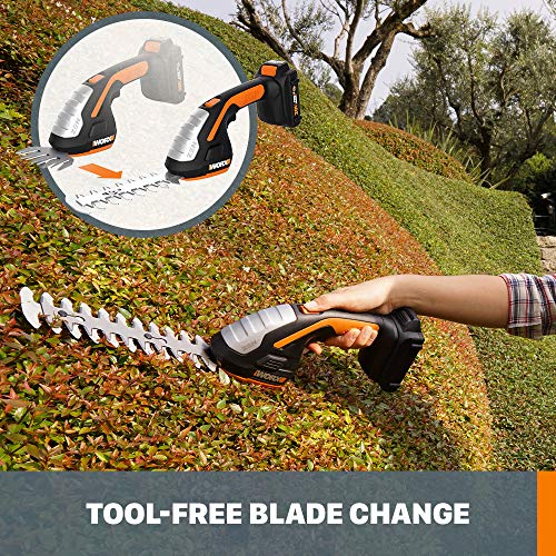 Worx WG801 20V Shear Shrubber Trimmer, Battery and Charger Include...