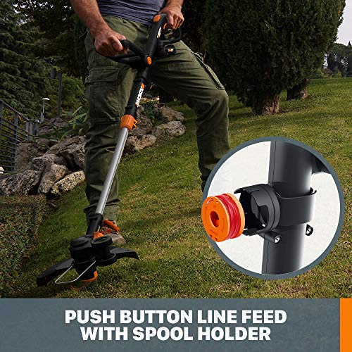 Worx WG930.2 20V PowerShare 10 Cordless String Trimmer & Turbine ...