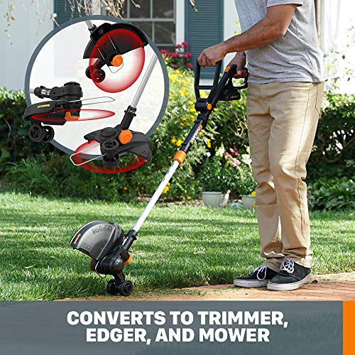 Worx WG930.2 20V PowerShare 10 Cordless String Trimmer & Turbine ...