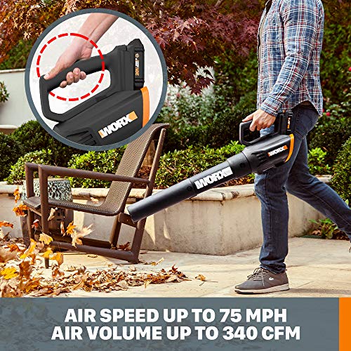 Worx WG930.2 20V PowerShare 10 Cordless String Trimmer & Turbine ...
