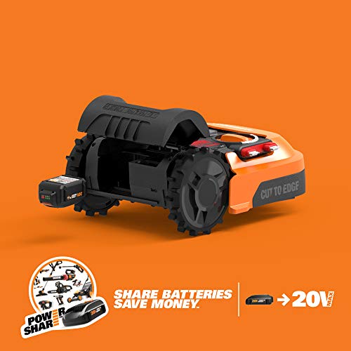 Worx WR140 Landroid M 20V Power Share Robotic Lawn Mower,Orange