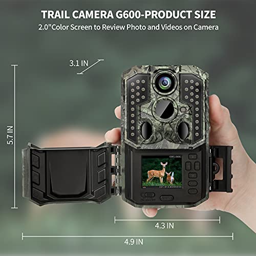 Trail Camera,30MP 1920P FHD 0.2S Trigger Motion Activated,Game Hun...