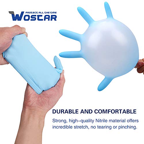 Wostar Nitrile Disposable Gloves 3 Mil Pack of 100, Latex Free Saf...