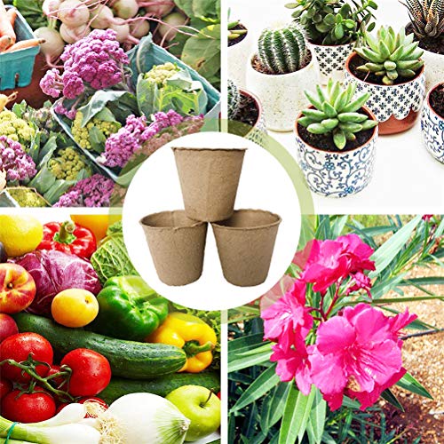 Wouier Seed Pots,Plant Starter Pots,Peat Pots Seedling Herb Seed S...