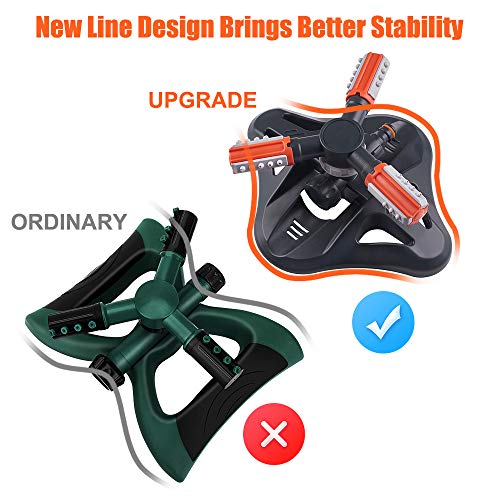 WOVUU Garden Sprinkler,Upgrade Lawn Sprinkler Automatic 360 Degree...