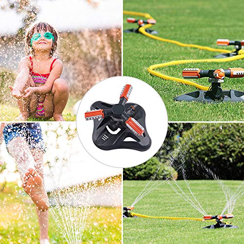 WOVUU Garden Sprinkler,Upgrade Lawn Sprinkler Automatic 360 Degree...
