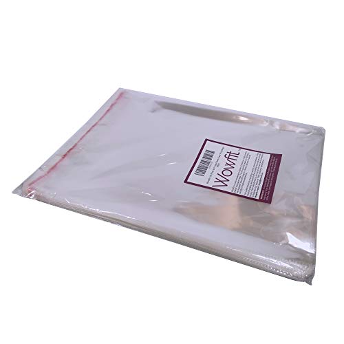 Wowfit 100 Count 10x13 inches Clear Cellophane Plastic Bags, Resea...