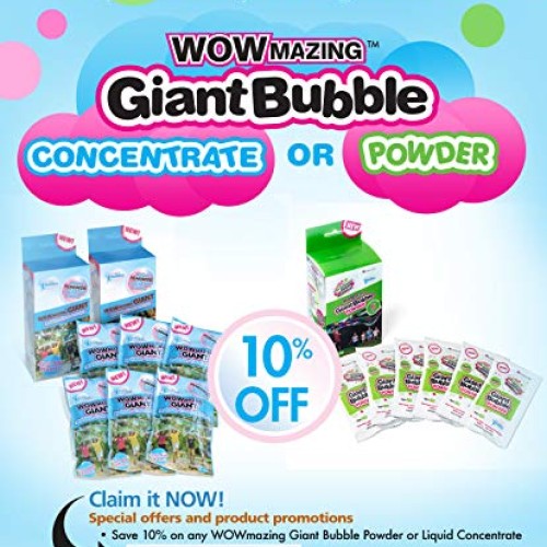 WOWMAZING Giant Bubble Kit: Kit Plus: 7-Piece Set Great Value - ...