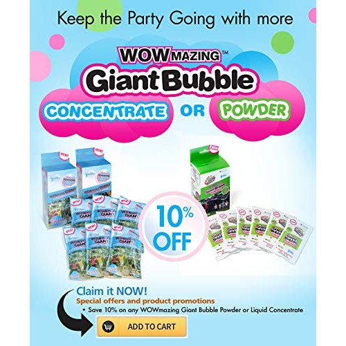 WOWMAZING Giant Bubble Wands Kit: 3-Piece Set | Incl. Wand, Big ...