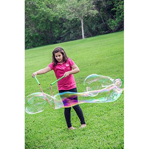 WOWMAZING Giant Bubble Wands Kit: 3-Piece Set | Incl. Wand, Big ...
