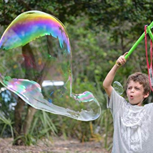 WOWMAZING Giant Bubble Wands Kit: 3-Piece Set | Incl. Wand, Big ...