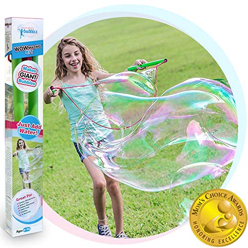 WOWMAZING Giant Bubble Wands Kit: 3-Piece Set | Incl. Wand, Big ...