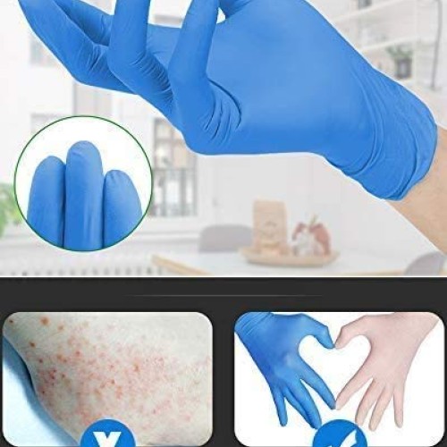 WowTowel 100pcs Disposable Nitrile Gloves Exam Gloves Latex-free, ...