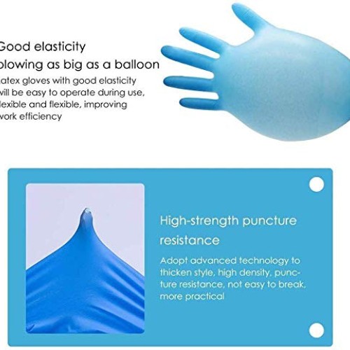 WowTowel 100pcs Disposable Nitrile Gloves Exam Gloves Latex-free, ...
