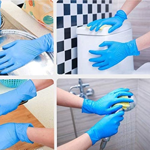 WowTowel 100pcs Disposable Nitrile Gloves Exam Gloves Latex-free, ...