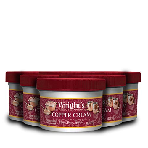 Wrights Copper and Brass Cream Cleaner - 8 Ounce - 6 Pack - Gentl...