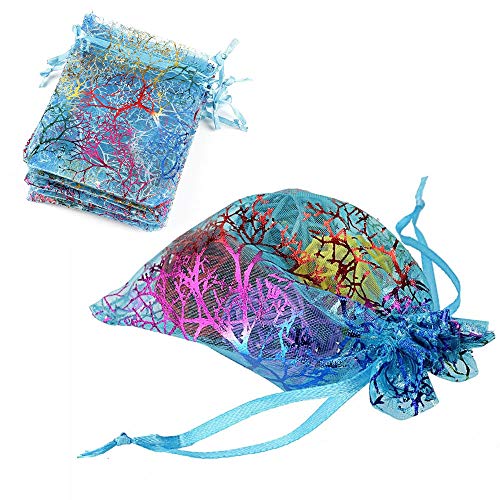 WSERE 50 Pieces Organza Gift Bags Drawstring Packing Bag Wedding B...