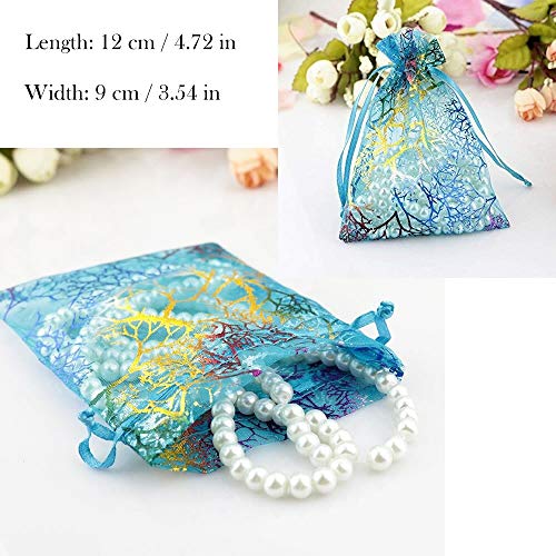 WSERE 50 Pieces Organza Gift Bags Drawstring Packing Bag Wedding B...