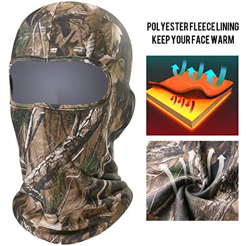 WTACTFUL 1 Pack - Fleece Camouflage Balaclava Neck Warmer Face Mas...