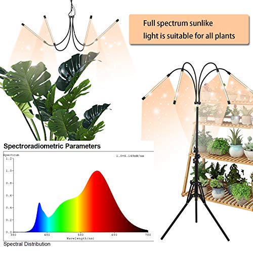 LED Plant Grow Light with Stand,WTINTELL LED Grow Light Full Spect...
