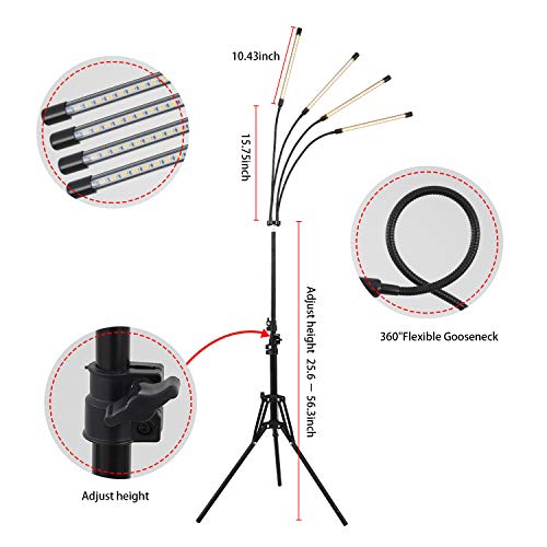 LED Plant Grow Light with Stand,WTINTELL LED Grow Light Full Spect...