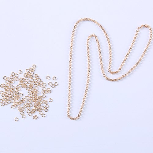 WUBOECE 1000 Pieces 4mm Open Jump Rings Jewelry DIY Findings for C...