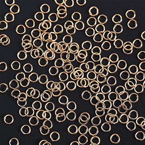 WUBOECE 1000 Pieces 4mm Open Jump Rings Jewelry DIY Findings for C...