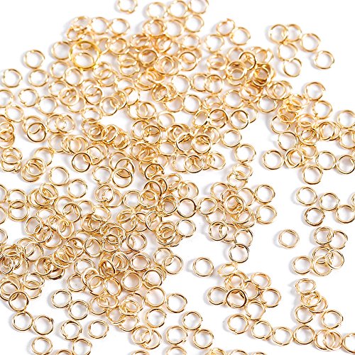 WUBOECE 1000 Pieces 4mm Open Jump Rings Jewelry DIY Findings for C...