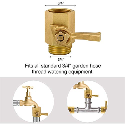 Brass Shut Off Ball Valve 3/4 Inch Heavy Duty Shut Off Valve 2 Pac...