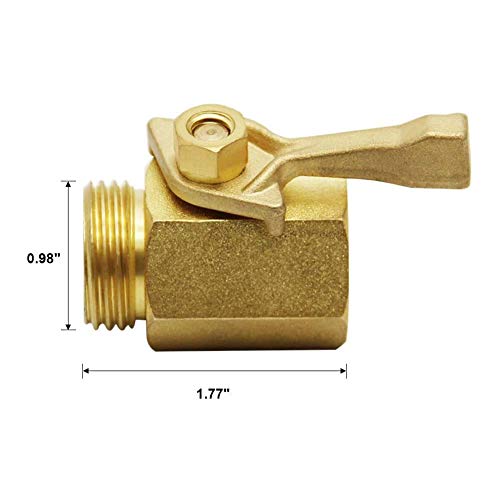 Brass Shut Off Ball Valve 3/4 Inch Heavy Duty Shut Off Valve 2 Pac...
