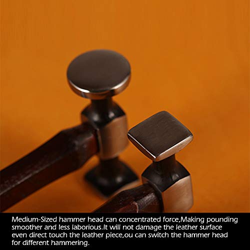 WUTA Leather Steel Hammer Original Design Carbon Steel Double Head...