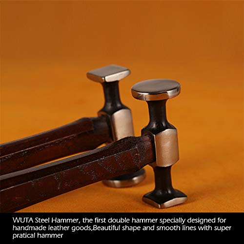WUTA Leather Steel Hammer Original Design Carbon Steel Double Head...