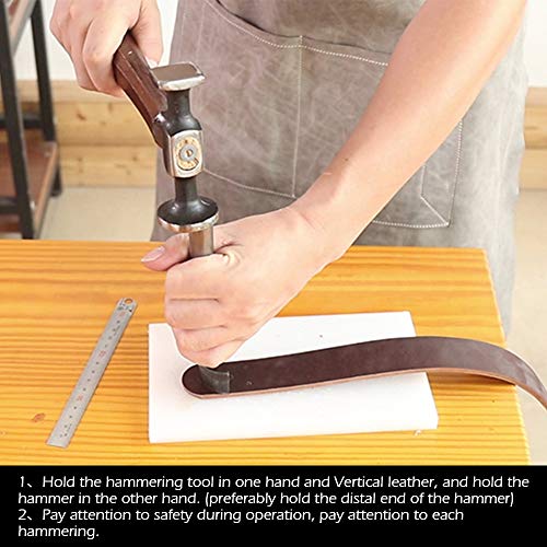 WUTA Leather Steel Hammer Original Design Carbon Steel Double Head...