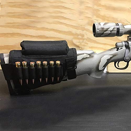 Rifle Buttstock, Adjustable Tactical Cheek Rest Pad Ammo Pouch wit...